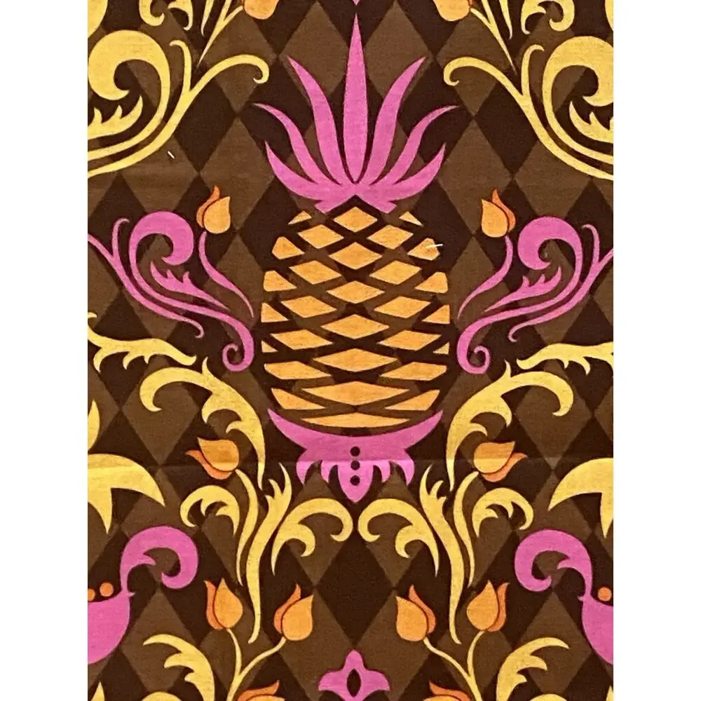 Michael Miller Birdie Damask Andalucia by Patty Young Gold Orange Brown 36
